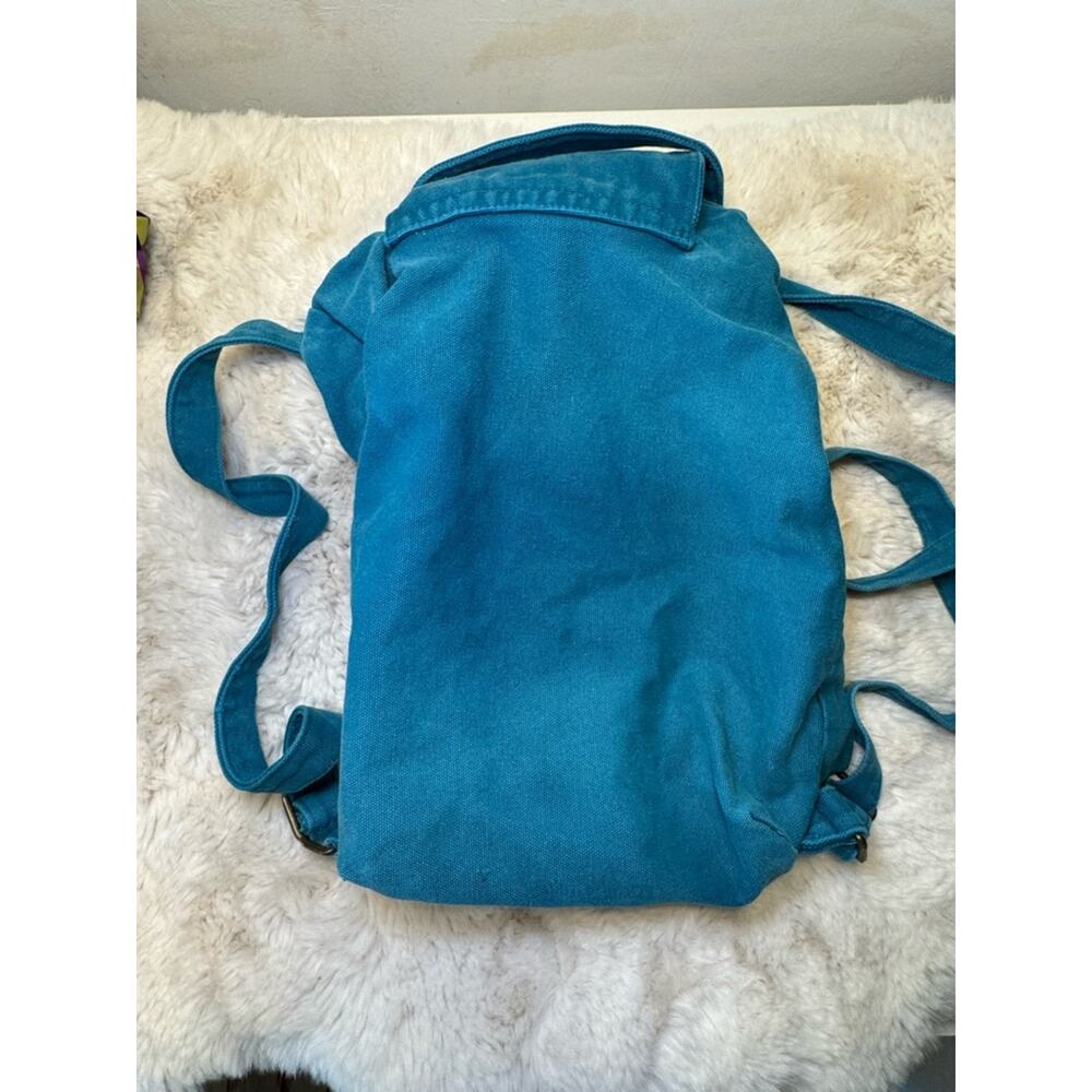 Baggu 100% recycled cotton Teal Canvas Drawstring Backpack - Women - Picture 15 of 15
